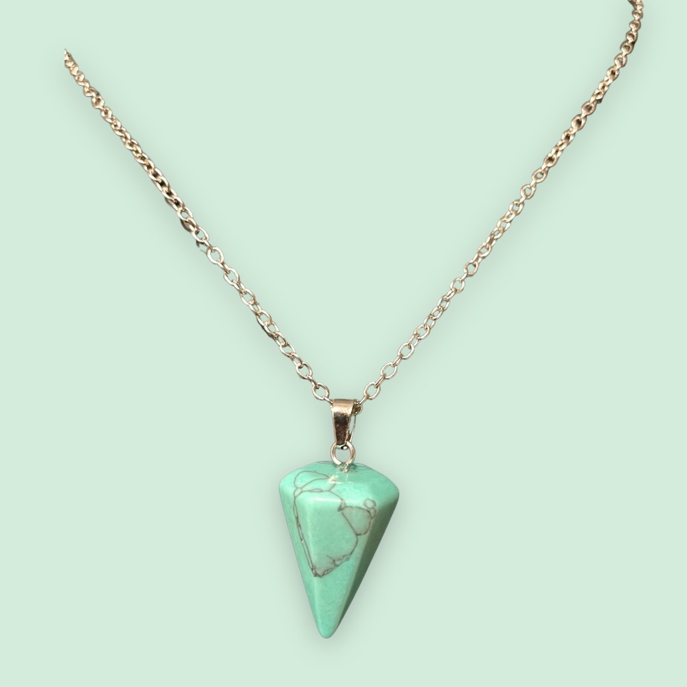 Turquoise Stone Pendant Necklace